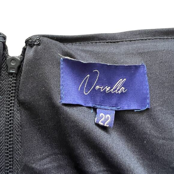 Novella Sequin Black White Zebra Animal Print A-Line Midi Skirt Plus size 22 - Picture 5 of 8